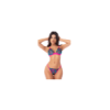 Ensemble lingerie 3 pièces bleu et rose brodé avec sequins – Mapalé